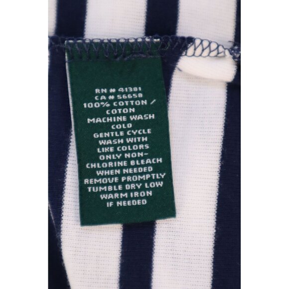 Lauren Ralph Lauren Women's Navy & White Striped T-Shirt Size Small - Picture 8 of 13